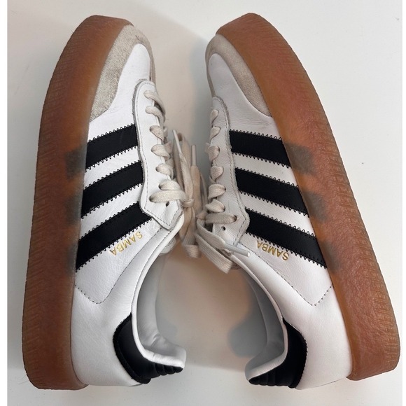 adidas Shoes - Adidas Sambarose W White Black Gum Platform Sneakers B28156 Womens 8.5